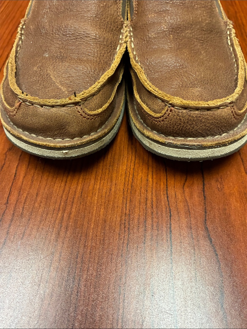 Ariat Chestnut Brown Leather Slip-On Loafers for Men Size 11.5 D - Picture 5 of 8